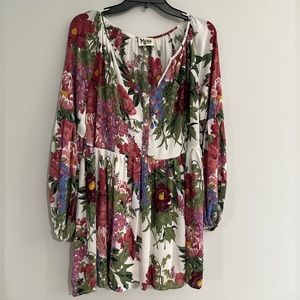 Show Me Your Mumu floral flowy babydoll dress, size large - NEVER WORN